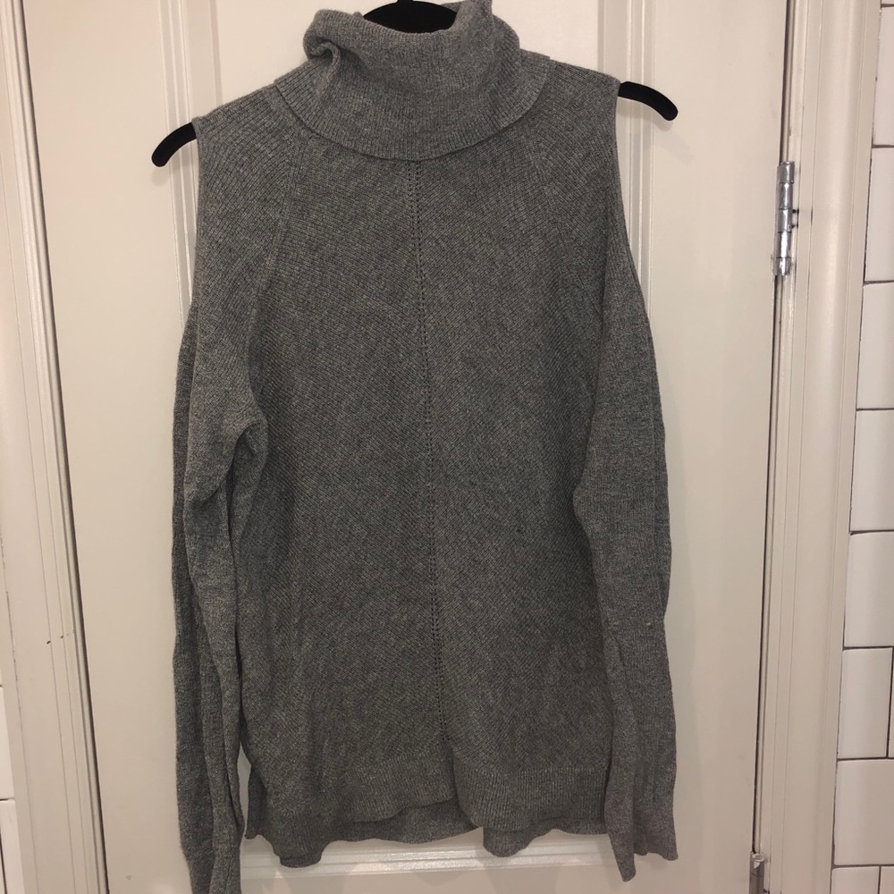 BCBGeneration Open Shoulder Turtleneck Sweater